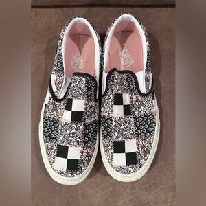 Vans Women's Classic Patchwork Floral Slip Ons 9